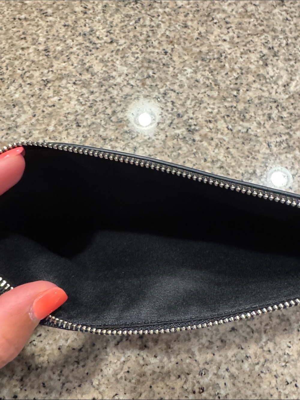Coach Black Leather Slim Zip Pouch - Picture 2 of 2